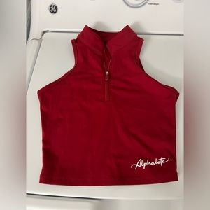 Alphalete top, dark red XS